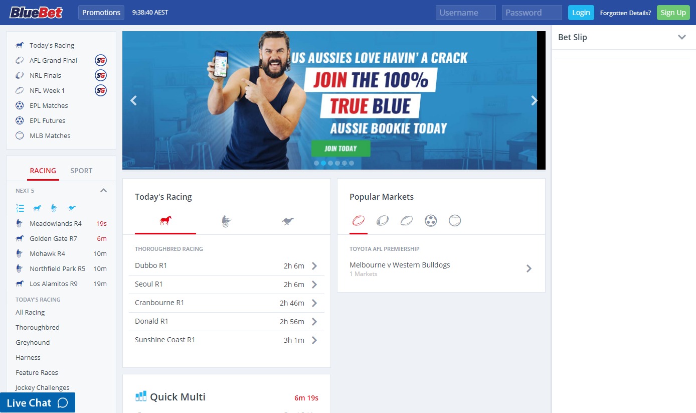 BlueBet.com.au Review – Should you bet with Bluebet?